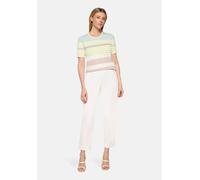 Kurzarmshirt BETTY BARCLAY "Damen mit Ringel", Damen, Gr. 44, bunt (beige, grün), Jersey, Obermaterial: 95% Baumwolle, 05% Elasthan, tailliert normal, Rundhals, Shirts (99951144-44) beige, grün