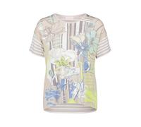 Kurzarmshirt BETTY BARCLAY "Damen mit Ringel", Damen, Gr. 48, beige, cream, Jersey, Obermaterial: 95% Viskose, 5% Elasthan, gerade normal, Rundhals, Shirts (32675404-48) beige, cream