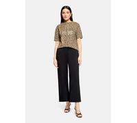 Kurzarmshirt BETTY BARCLAY "Damen mit Rippenstruktur", Damen, Gr. 38, beige, khaki, Obermaterial: 73% Viskose, 23% Polyester, 4% Elasthan, gerade normal, Shirts (69862657-38) beige, khaki