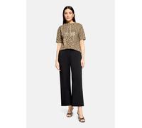 Kurzarmshirt BETTY BARCLAY "Damen mit Rippenstruktur", Damen, Gr. 40, beige, khaki, Obermaterial: 73% Viskose, 23% Polyester, 4% Elasthan, gerade normal, Shirts (69862657-40) beige, khaki