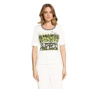 Kurzarmshirt BETTY BARCLAY "Damen mit Rippenstruktur", Damen, Gr. 48, patch cream, grün, Rippware, Obermaterial: 95% Baumwolle, 5% Elasthan, tailliert normal, Rundhals, Shirts (87882655-48) patch crea
