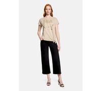 Halbarm-Shirt mit Schleifenknoten Grau Beige 36