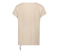 Kurzarmshirt BETTY BARCLAY "Damen mit Schleifenknoten", Damen, Gr. 38, grau beige, Jersey, Obermaterial: 62% Viskose, 21% Polyester, 12% Polyester, 5% Elasthan, loose fit normal, U-Boot-Ausschnitt, Sh