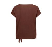 Kurzarmshirt BETTY BARCLAY "Damen mit Schleifenknoten", Damen, Gr. 40, braun (light maroon), Obermaterial: 99% Polyester, 1% Elasthan, loose fit normal, U-Boot-Ausschnitt, Shirts (13663044-40) light m