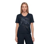 Kurzarmshirt BETTY BARCLAY "Damen mit Schleifenknoten", Damen, Gr. 40, dunkelblau, Jersey, Obermaterial: 50% Baumwolle, 50% Modal, figurumspielend normal, V-Ausschnitt, Shirts (94993635-40) dunkelblau