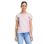 Kurzarmshirt BETTY BARCLAY "Damen mit Schleifenknoten", Damen, Gr. 46, pink (pink nectar), Jersey, Obermaterial: 62% Viskose, 23% Polyester, 11% Polyester, 4% Elasthan, loose fit normal, U-Boot-Aussch