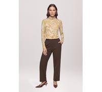 Kurzarmshirt BETTY BARCLAY "Damen mit Stehkragen", Damen, Gr. 40, gelb (beige, grün), Jersey, Obermaterial: 95% Viskose, 5% Elasthan, Basic, tailliert normal, Shirts (43246052-40) beige, grün