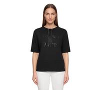 Kurzarmshirt BETTY BARCLAY "Damen mit Stehkragen", Damen, Gr. 40, schwarz, Sweatware, Obermaterial: 54% Viskose, 40% Polyester, 6% Elasthan, gerade normal, Shirts (71317539-40) schwarz
