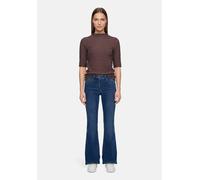 Kurzarmshirt BETTY BARCLAY "Damen mit Stehkragen", Damen, Gr. 44, braun (muskat), Obermaterial: 98% Polyester, 2% Elasthan, tailliert normal, Shirts (24795607-44) muskat