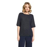 Betty Barclay T-Shirt mit Strukturmuster und Tunnelzug in Marine, Größe 38