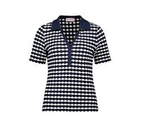 betty barclay - so cosy - - Poloshirt Dunkelblau/Weiß - Gr. - 40