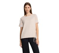 Kurzarmshirt BETTY BARCLAY "Damen mit Tunnelzug", Damen, Gr. 38, beige, Jersey, Obermaterial: 75% Polyester, 22% Viskose, 3% Elasthan, figurumspielend normal, U-Boot-Ausschnitt, Shirts (63900809-38) b