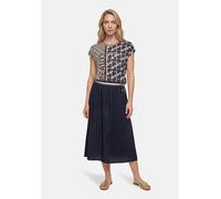 Print-T-Shirt mit Tunnelzug Dark Blue/Brown 38