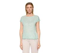 Kurzarmshirt BETTY BARCLAY "Damen mit Tunnelzug", Damen, Gr. 46, blaugrün, Jersey, Obermaterial: 65% Polyester, 35% Baumwolle, figurumspielend normal, V-Ausschnitt, Shirts (88470261-46) blaugrün