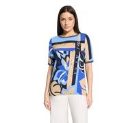Betty Barclay Damen Casual-Shirt mit Tunnelzug Dunkelblau/Blau Größe 46