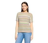 Kurzarmshirt BETTY BARCLAY "Damen mit U-Boot-Ausschnitt", Damen, Gr. 36, patch beige, cream, Strick, Obermaterial: 58% Polyacryl, 42% Polyamid, loose fit normal, Rundhals, Shirts (62919814-36) patch b