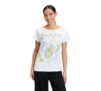 Kurzarmshirt BETTY BARCLAY "Betty Barclay Damen Basic Shirt mit U-Boot-Ausschnitt", Damen, Gr. 38, grün (weiß, khaki), Jersey, Obermaterial: 95% Viskose, 5% Elasthan., casual, loose fit normal, Rundha