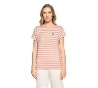 Kurzarmshirt BETTY BARCLAY "Damen mit U-Boot-Ausschnitt", Damen, Gr. 46, beige, rot, Jersey, Obermaterial: 95% Viskose, 5% Elasthan, loose fit normal, U-Boot-Ausschnitt, Shirts (42930305-46) beige, ro