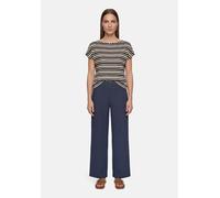 Kurzarmshirt BETTY BARCLAY "Damen mit U-Boot-Ausschnitt", Damen, Gr. 48, schwarz-weiß (dunkelblau, nature), Jersey, Obermaterial: 75% Baumwolle, 25% Polyester, loose fit normal, Shirts (99743731-48) d