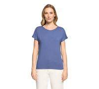 Kurzarmshirt BETTY BARCLAY "Damen mit V-Ausschnitt", Damen, Gr. 48, blau, Jersey, Obermaterial: 95% Viskose, 5% Elasthan, loose fit normal, V-Ausschnitt, Shirts (39728917-48) blau