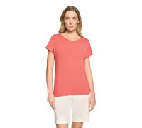 Kurzarmshirt BETTY BARCLAY "Damen mit V-Ausschnitt", Damen, Gr. 48, coral, Jersey, Obermaterial: 95% Viskose, 5% Elasthan, loose fit normal, V-Ausschnitt, Shirts (87543108-48) coral