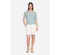 Kurzarmshirt BETTY BARCLAY "Strick, Damen mit Struktur", Damen, Gr. 36, grün (gray mist), Strick, Obermaterial: 100% Baumwolle, Basic, figurumspielend normal, Rundhals, Shirts (63720217-36) gray mist