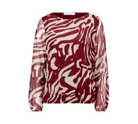 Kurzarmshirt BETTY & CO "Damen mit Gummizug", Damen, Gr. M, rot (nature, dunkelrot), Netz, Obermaterial: 95% Polyester, 05% Elasthan. Futter: 95% Viskose, 5% Elasthan, figurumspielend normal, U-Boot-A