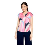 Kurzarmshirt BETTY & CO "Damen mit Gummizug", Damen, Gr. S, bunt (rosé, pink), Obermaterial: 50% Baumwolle, 50% Modal, loose fit normal, V-Ausschnitt, Shirts (45710309-S) rosé, pink