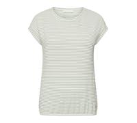 Kurzarmshirt BETTY & CO "Damen mit Gummizug", Damen, Gr. S, grün, cream, Obermaterial: 92% Baumwolle, 7% Polyester, 1% Elasthan, loose fit normal, Rundhals, Shirts (49749519-S) grün, cream