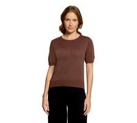 Kurzarmshirt BETTY & CO "Damen mit Lurexfaden", Damen, Gr. 46, braun, Strick, Obermaterial: 74% Viskose, 26% Polyester, figurumspielend normal, Rundhals, Shirts (36779549-46) braun