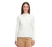 Kurzarmshirt BETTY & CO "Damen mit Rippenstruktur", Damen, Gr. L, rohweiß, Obermaterial: 93% Baumwolle, 7% Elasthan, Basic, figurbetont normal, Shirts (40250017-L) rohweiß