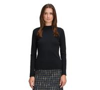 Kurzarmshirt BETTY & CO "Damen mit Rippenstruktur", Damen, Gr. S, schwarz, Obermaterial: 93% Baumwolle, 7% Elasthan, Basic, figurbetont normal, Shirts (14717311-S) schwarz