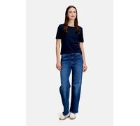 Betty & Co Damen Basic Shirt mit Rundhalsausschnitt Navy Blue,M