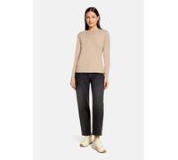 Kurzarmshirt BETTY & CO "Damen mit Rundhalsausschnitt", Damen, Gr. XL, taupe melange, Obermaterial: 48% Baumwolle, 47% Modal, 5% Elasthan, gerade normal, Rundhals, Shirts (90729631-XL) taupe melange