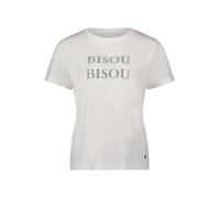 Kurzarmshirt BETTY & CO "Damen mit Stickerei", Damen, Gr. S, grau (patch cream, grau), Obermaterial: 100% Baumwolle, loose fit normal, Rundhals, Shirts (68229450-S) patch cream, grau