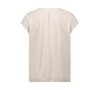 Kurzarmshirt BETTY & CO "Damen mit Struktur", Damen, Gr. M, nature, cream, Obermaterial: 78% Viskose, 20% Polyester, 2% Elasthan, loose fit normal, Rundhals, Shirts, Material (85685642-M) nature, crea