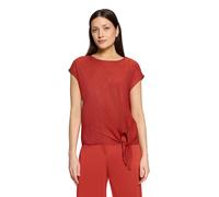 Kurzarmshirt BETTY & CO "Damen mit Struktur", Damen, Gr. S, dunkelrot, Obermaterial: 95% Polyester, 05% Elasthan, loose fit normal, Rundhals, Shirts (79284325-S) dunkelrot