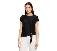 Kurzarmshirt BETTY & CO "Damen mit Struktur", Damen, Gr. XXL, schwarz, Obermaterial: 95% Polyester, 05% Elasthan, loose fit normal, Rundhals, Shirts (20501756-XXL) schwarz