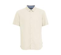 Kurzarmshirt BLEND "Kurzarmhemd BHBOBBY Shirt ss", Herren, Gr. XL, beige (bleached sand), Obermaterial: 55% Leinen LI. 45% Viskose CV., Hemden (66452833-XL) bleached sand