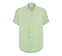 Kurzarmhemd BLEND "BHShirt", Herren, Gr. S, US-Größen, mistletoe, 100% Viskose, unifarben, regular fit normal, V-Ausschnitt, normaler Saum, Hemden, Lässiges Kurzarmhemd (57806461-S) mistletoe