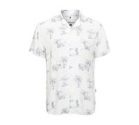 BLEND Kurzarmhemd Herren Regular Fit Viskose weiß, XL