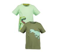 Kurzarmshirt BLUE SEVEN, Jungen, Gr. 92, hl grün, tee, Single Jersey, Obermaterial: 100% Baumwolle, bedruckt, unifarben, regular fit normal, Rundhals, gerader Abschluss, Shirts, mit hochwertigen Dino-