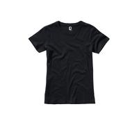 Kurzarmshirt BRANDIT "Brandit Damen Ladies T-Shirt", Damen, Gr. L, schwarz, 100% Baumwolle, gemustert, normal, Rundhals, Shirts (15103002-L) schwarz