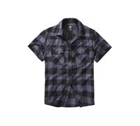 Kurzarmshirt BRANDIT "Brandit Herren Checkshirt Halfsleeve", Herren, Gr. 7XL, schwarz, grau, 100% Baumwolle, normal, Shirts Kurzarmshirt (69994250-7XL)