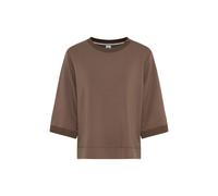 Kurzarmshirt BRAX "Style BERTA M", Damen, Gr. 46, taupe, 70% Viskose, 25% Polyester, 5% Elasthan, Rundhals, Shirts (23428158-46) taupe