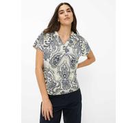 Kurzarmshirt BRAX "Style CAELEN S", Damen, Gr. 40, bunt (hellbeige), 47% Baumwolle, 47% Modal, 6% Elasthan, Shirts (29471462-40) hellbeige
