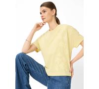 Kurzarmshirt BRAX "Style CAELEN S", Damen, Gr. 48, gelb, 100% Baumwolle, Rundhals, Shirts (62316837-48) gelb