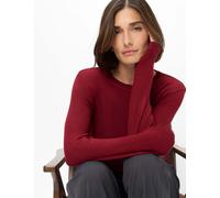 Kurzarmshirt BRAX "Style CARINA L", Damen, Gr. 48, weinrot, 95% Viskose, 5% Elasthan, Rundhals, Shirts (85091917-48) weinrot