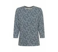 Kurzarmshirt BRAX "Style CARINA M", Damen, Gr. 36, bunt (hellblau), 47% Baumwolle, 47% Modal, 6% Elasthan, Rundhals, Shirts (63287026-36) hellblau