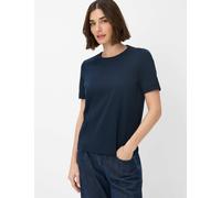 Kurzarmshirt BRAX "Style CIRA", Damen, Gr. 32, navy, 100% Baumwolle, Rundhals, Shirts (58870523-32) navy